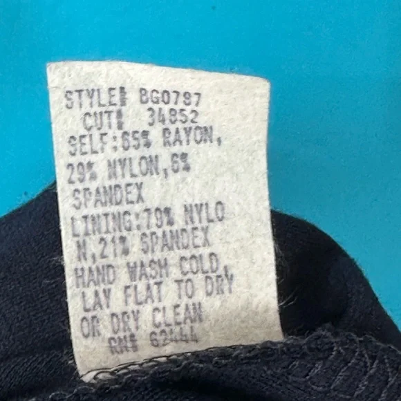 Nicole Miller Artelier Navy Blue Ruched Dress Midi Womens Small 006082 | O134 - Picture 11 of 12